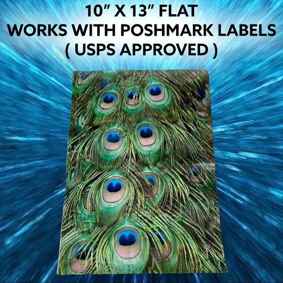 25 10X13 Poly Mailers Peacock Eyes PRICE IS FIRM - Picture 10 of 11